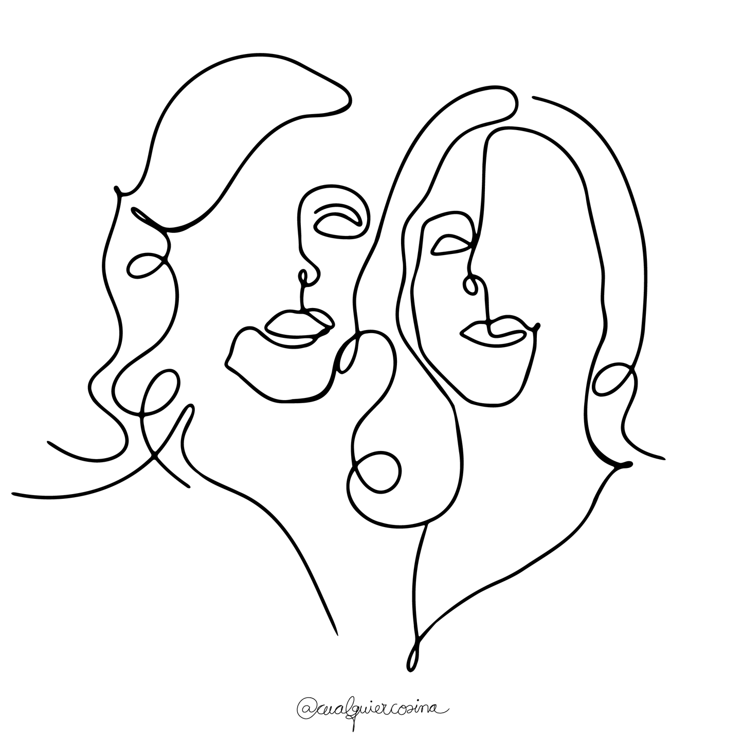 Line drawing - pack with phrase