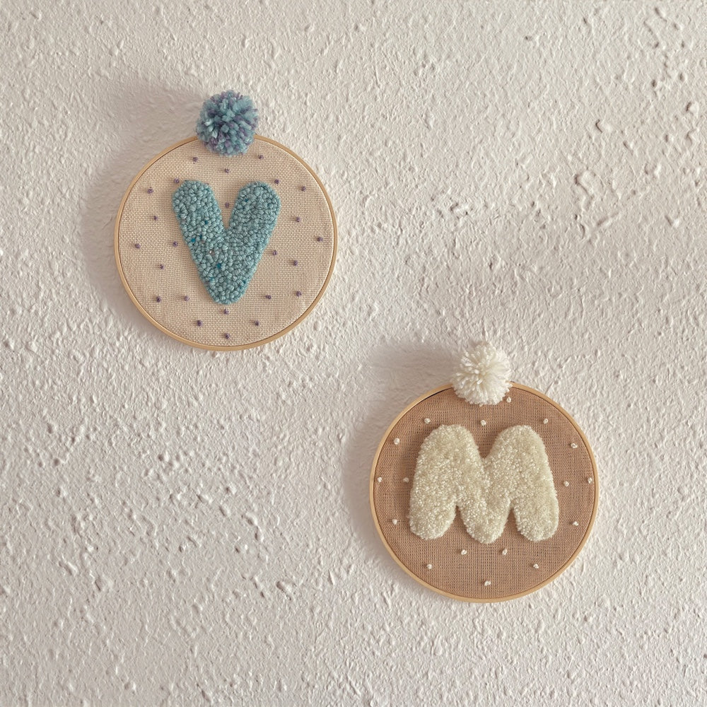 Wall Embroidery with Initial