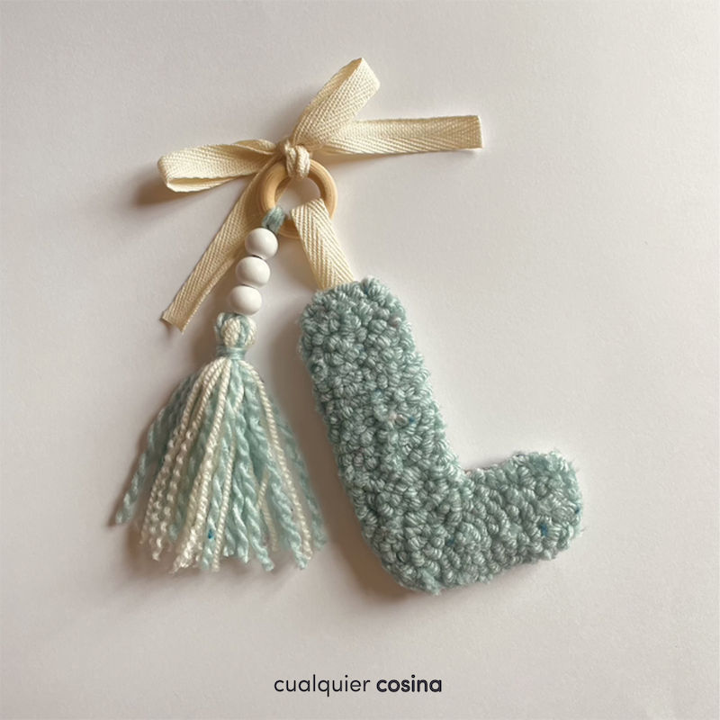 Embroidered Keychain Letter A-D