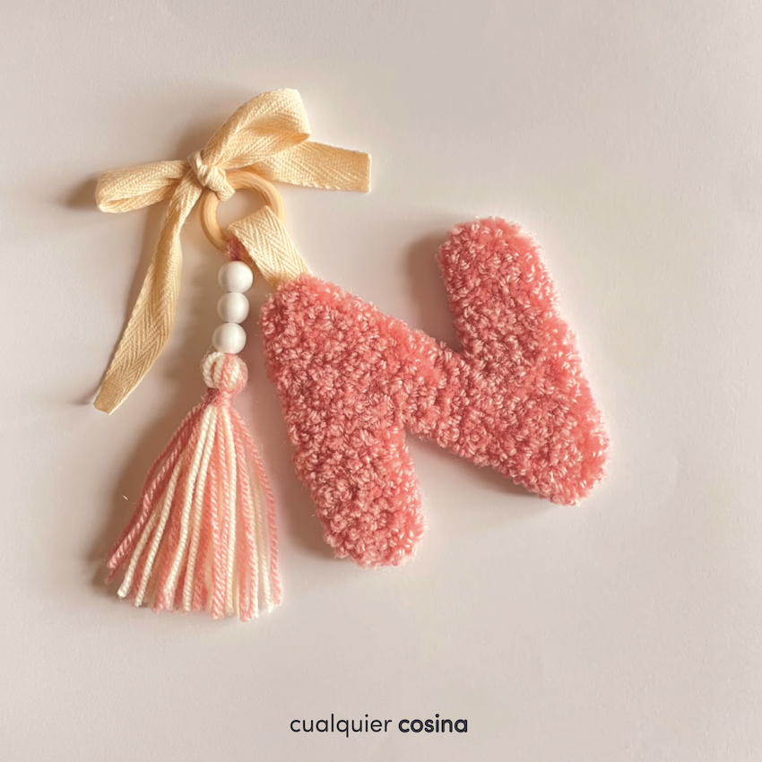 Embroidered Keychain Letter A-D
