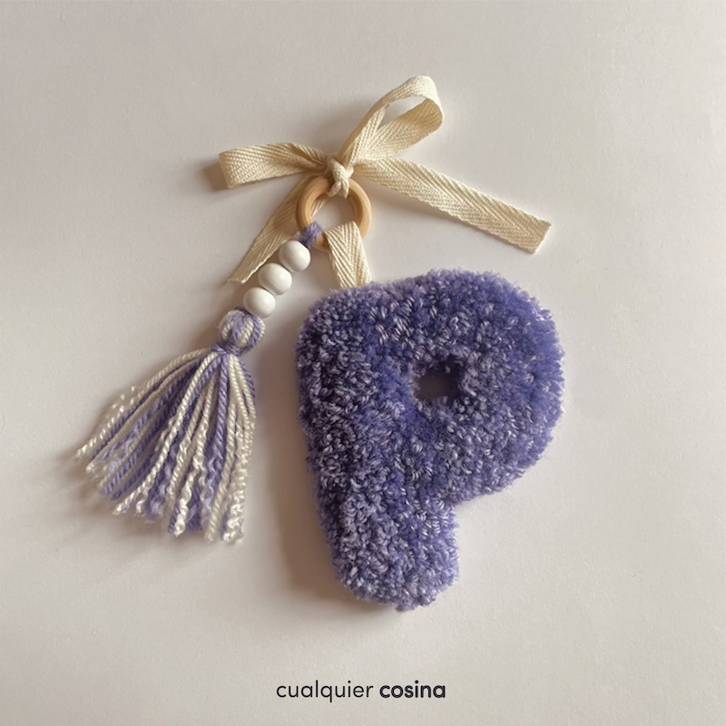 Embroidered Keychain Letter A-D