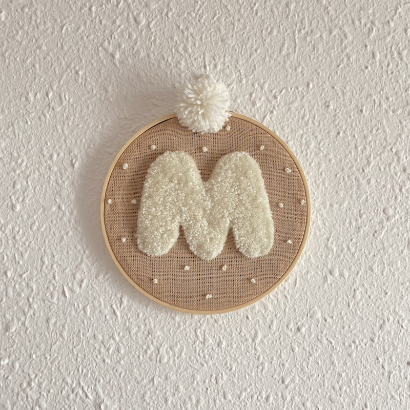 Wall Embroidery with Initial