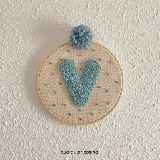 Wall Embroidery with Initial